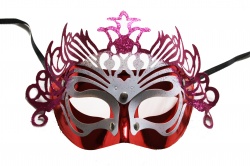 Maska Drak červeno-růžová