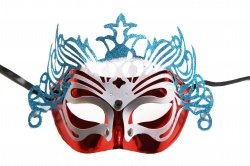 Maska Drak červeno-modrá