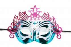 Maska Drak modro-růžová