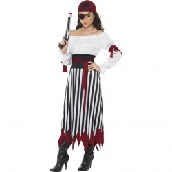 Kostým Pirátka - pruhovaná